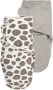 Meyco swaddle 2-pack 0-3 mnd Panter neutral Uni grijs Inbakerdoek Beige - Thumbnail 1