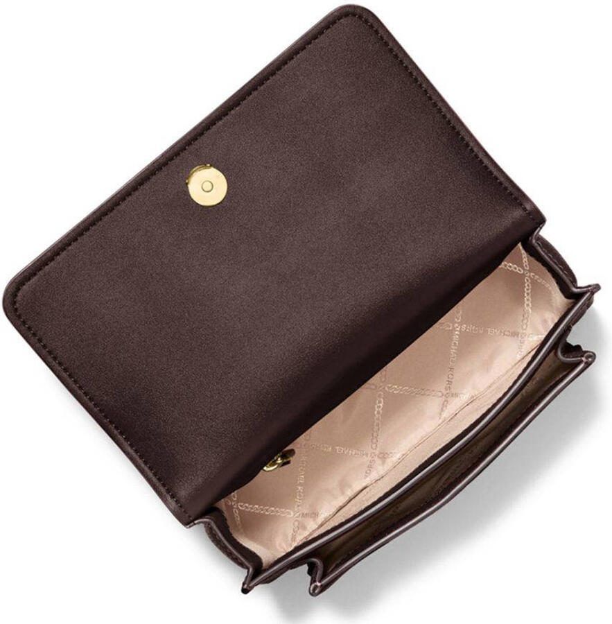 Michael Kors leren crossbody tas Claire Large donkerbruin - Foto 2