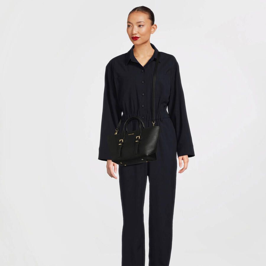 Michael Kors Handtas van gekorreld leer met afneembare schouderband Black Dames - Foto 2