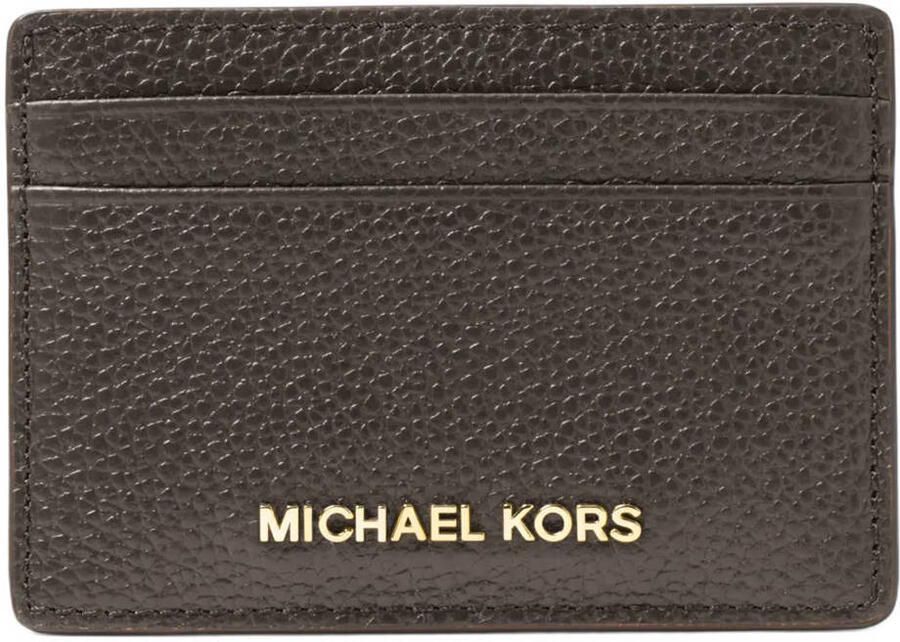 Michael Kors Bruine Portemonnees met Kaarthouder Brown Dames