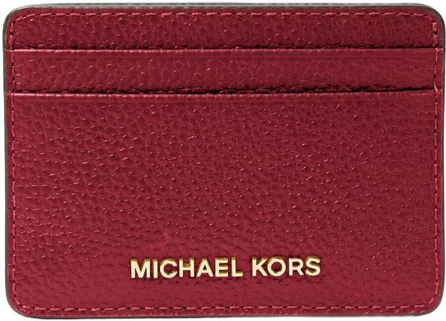 Michael Kors leren pasjeshouder Jet Set donkerrood