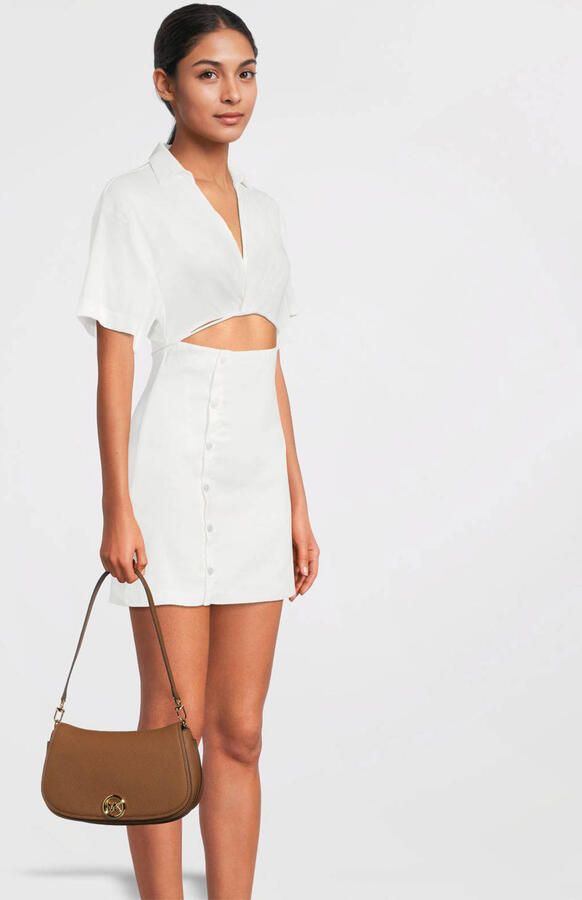 Michael Kors leren schoudertas Nolita cognac