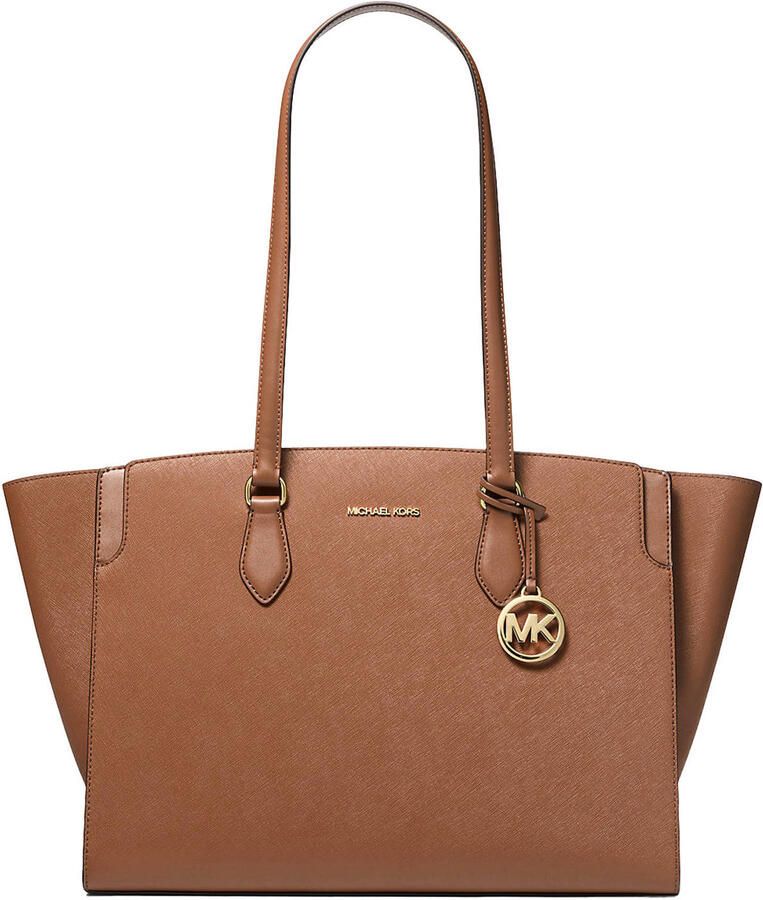 Michael Kors leren shopper Becca cognac