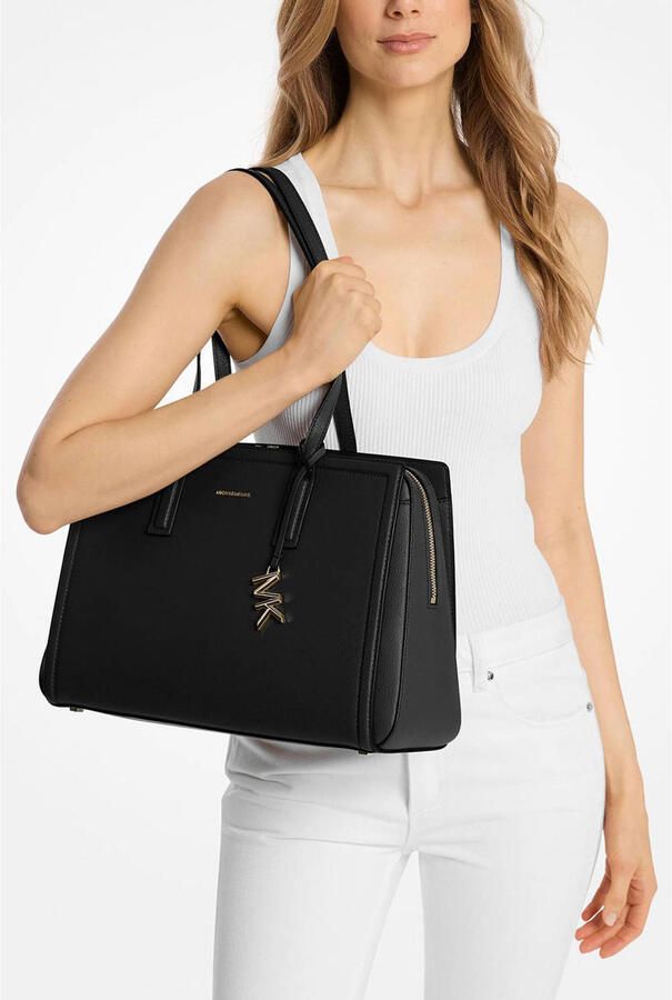 Michael Kors leren shopper Laila Medium zwart - Foto 3