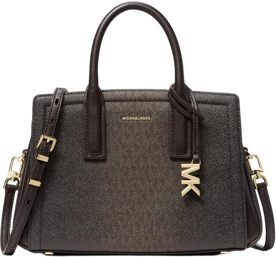 Michael Kors mini handtas Laila met logoprint donkerbruin