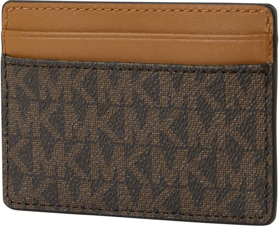 Michael Kors pasjeshouder Jet Set met logoprint donkerbruin - Foto 3