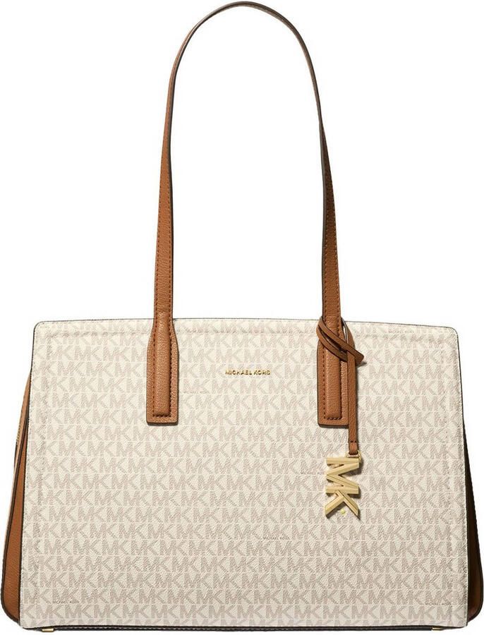 Michael Kors shopper Laila Medium met logoprint ecru cognac