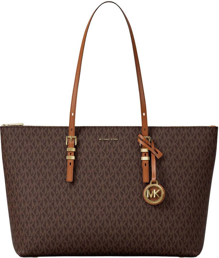 Michael Kors shopper Quinn Large met logoprint donkerbruin