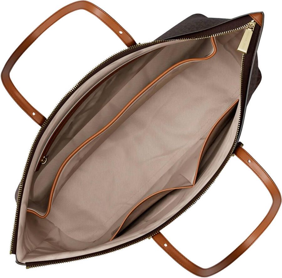 Michael Kors shopper Quinn Large met logoprint donkerbruin - Foto 2
