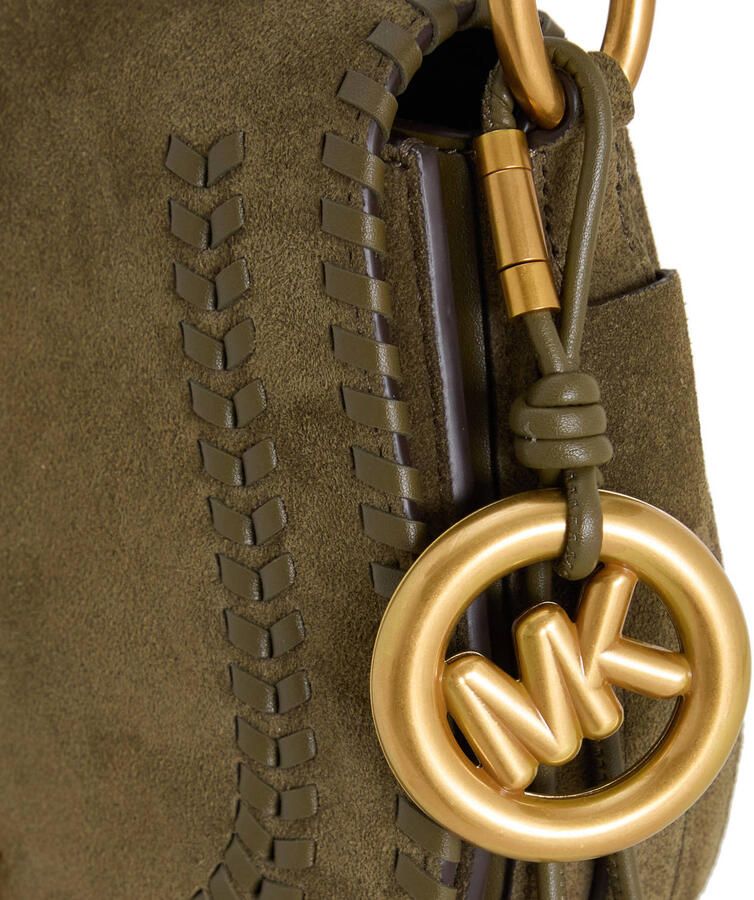 Michael Kors suède crossbody tas Josie kaki - Foto 2