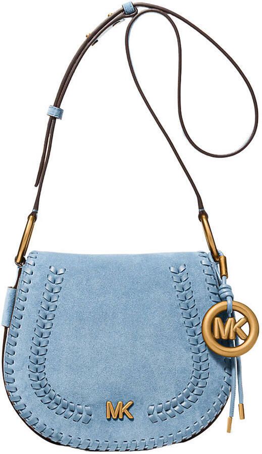 Michael Kors suède crossbody tas Josie lichtblauw