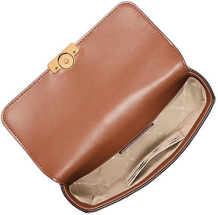Michael Kors suède crossbody tas Tribeca cognac - Foto 3