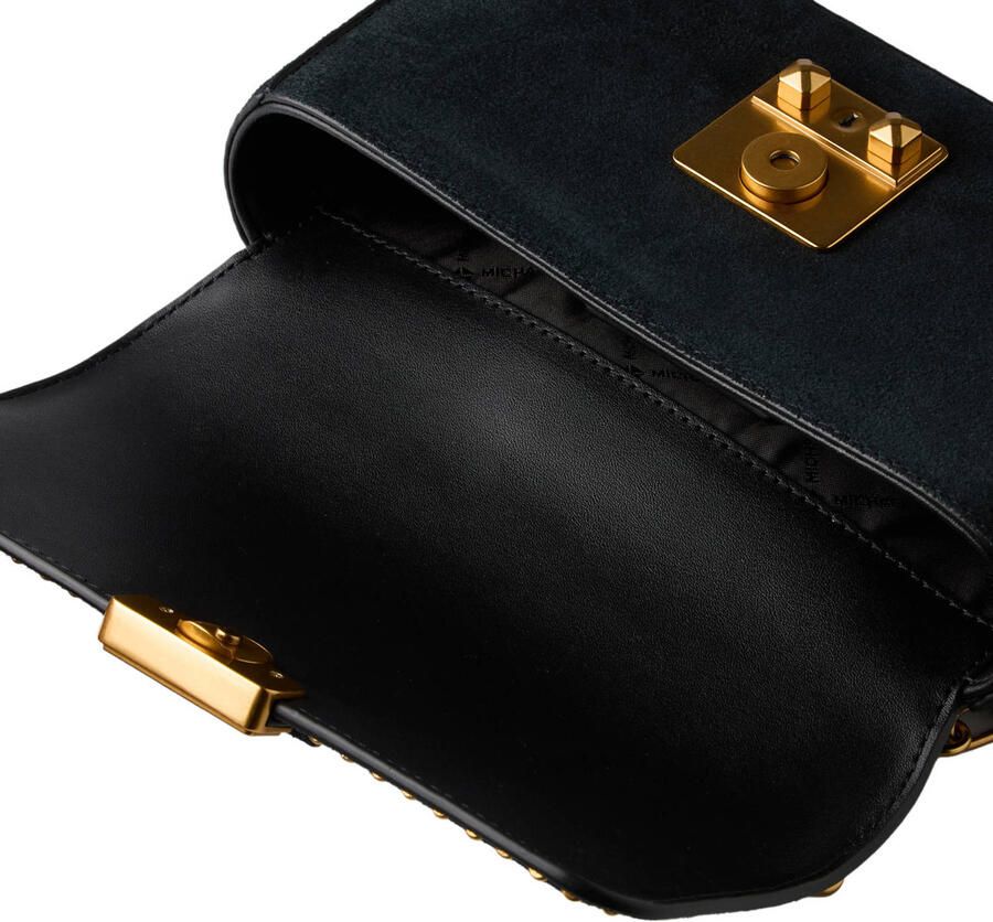 Michael Kors suède crossbody tas Tribeca zwart - Foto 2