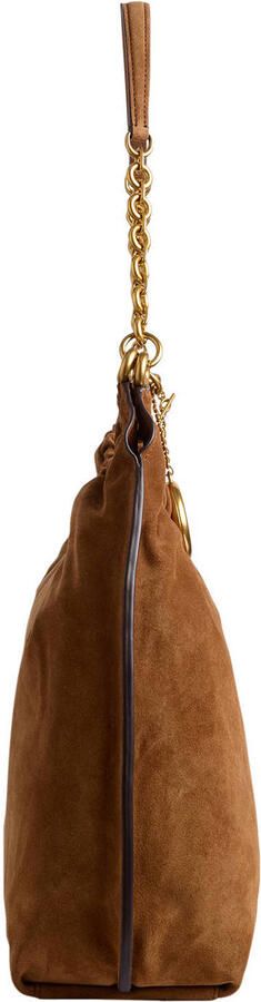 Michael Kors suède schoudertas Indie cognac - Foto 3