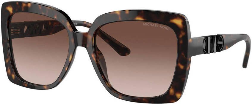 Michael Kors zonnebril Nice met tortoise print donkerbruin - Foto 3