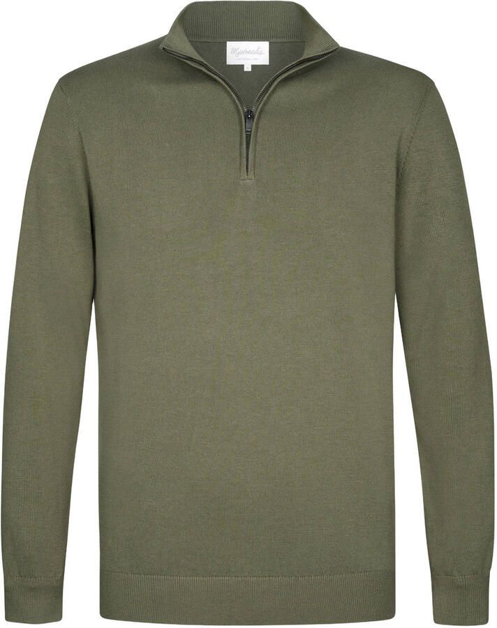Michaelis regular fit gebreide trui groen