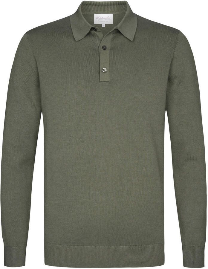 Michaelis regular fit gebreide trui groen