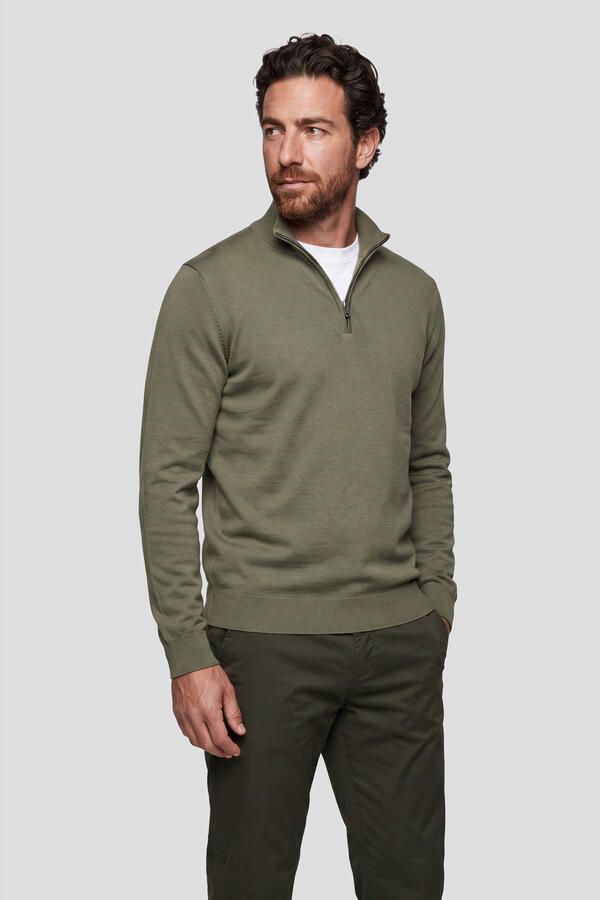 Michaelis regular fit gebreide trui groen