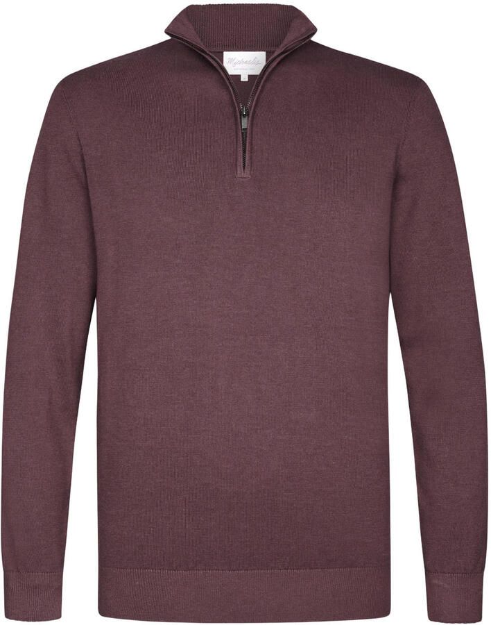Michaelis regular fit gebreide trui paars