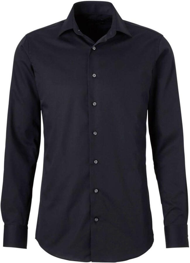 Michaelis slim fit strijkvrij overhemd mouwlengte 7 extra lang