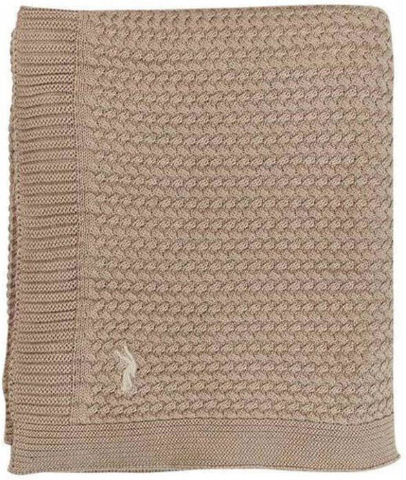 Mies & Co baby ledikantdeken soft knitted 110x140 cm dune