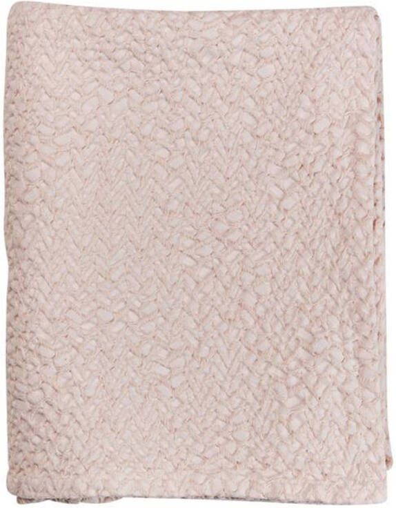 Mies & Co baby wiegdeken Honeycomb 70x100 cm soft pink Babydeken Roze Effen