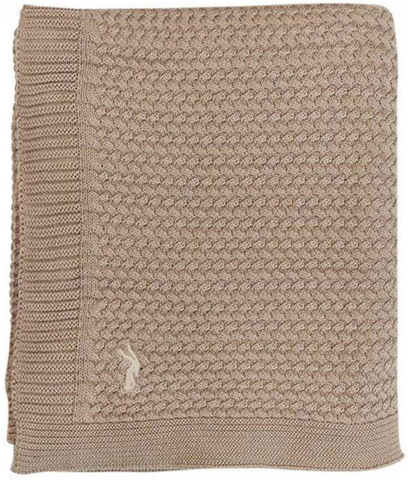 Mies & Co baby wiegdeken soft knitted 80x100 cm dune Babydeken Beige Effen