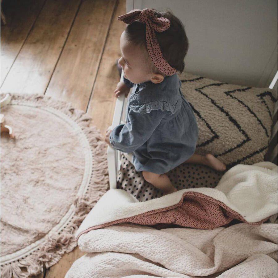 Mies & Co baby ledikantdeken Honeycomb 110x140 cm soft pink Babydeken Roze