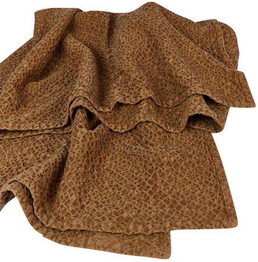 Mies & Co baby wiegdeken Honeycomb 70x100 cm Bronze mist Babydeken Bruin - Foto 2