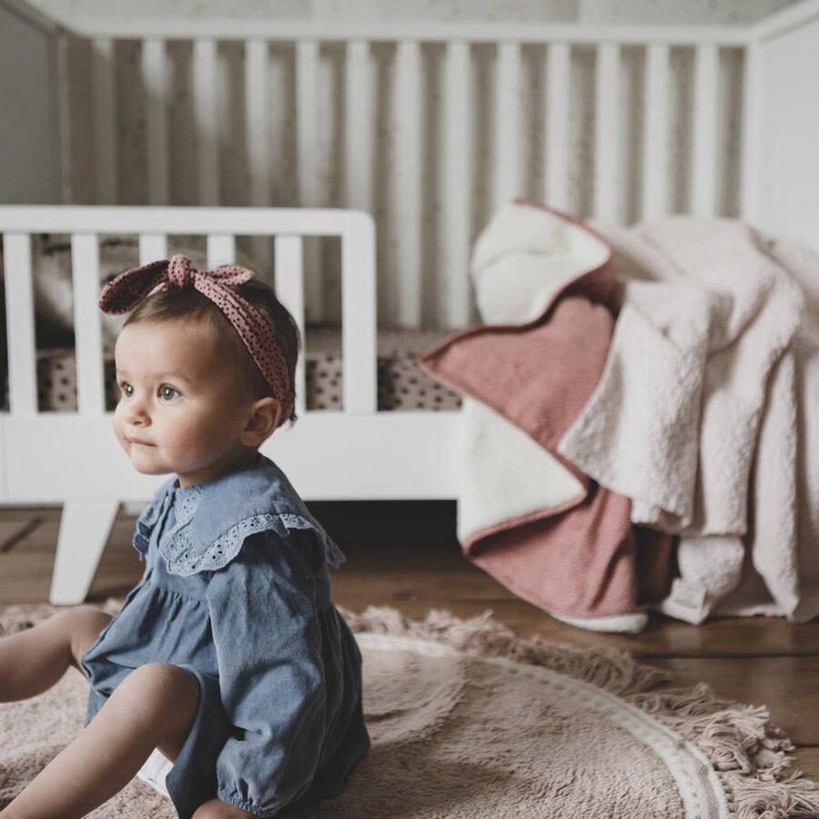 Mies & Co baby wiegdeken soft teddy Cozy dots 70x100 cm Babydeken Roze - Foto 2