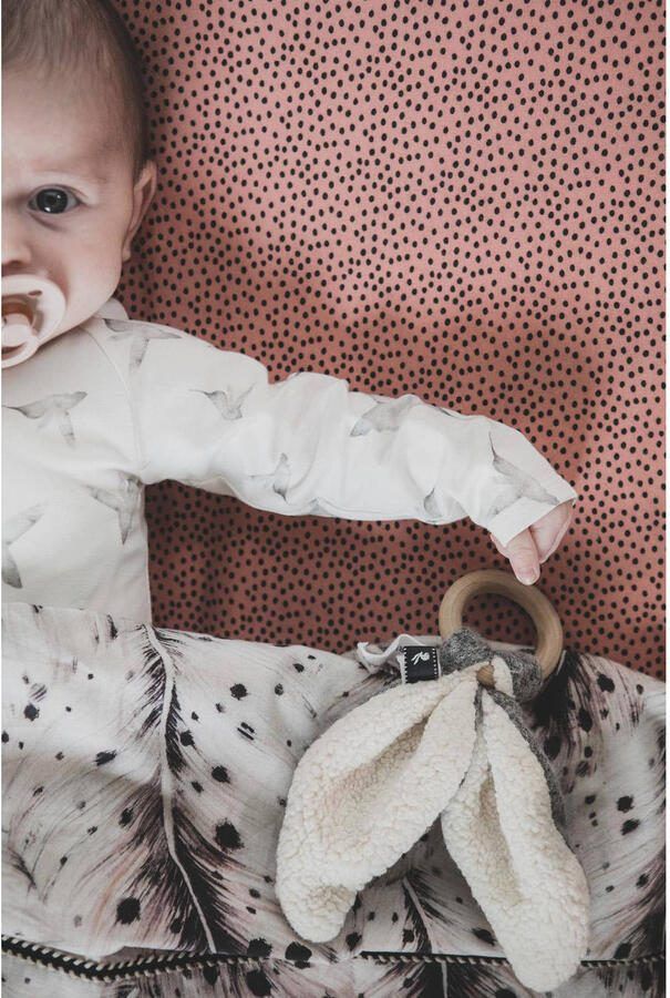 Mies & Co wieg hoeslaken Cozy Dots 40x80 cm Oranje Stip - Foto 3
