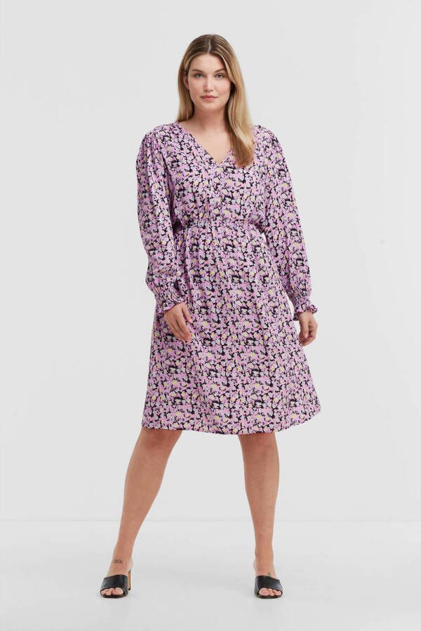 Miljuschka by Wehkamp midijurk met abstracte print roze