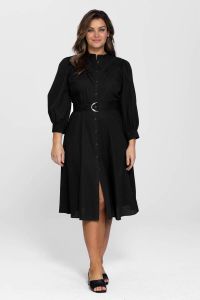 Miljuschka by Wehkamp poplin blouse jurk zwart