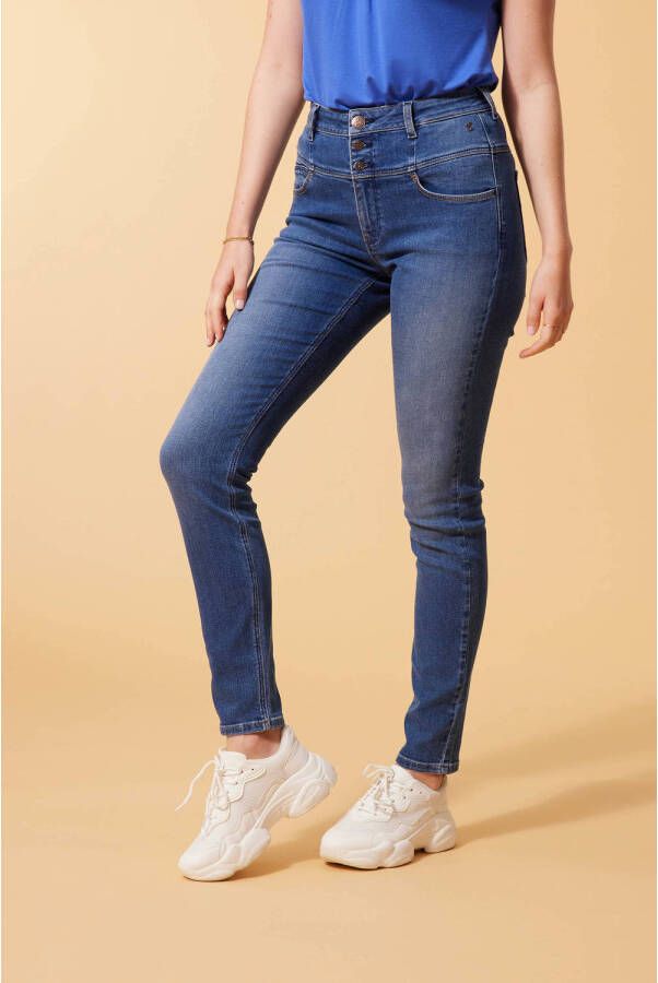 Miss Etam high waist skinny jeans Havanna medium blue