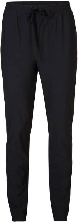 Miss Etam high waist slim fit broek Julia van travelstof zwart