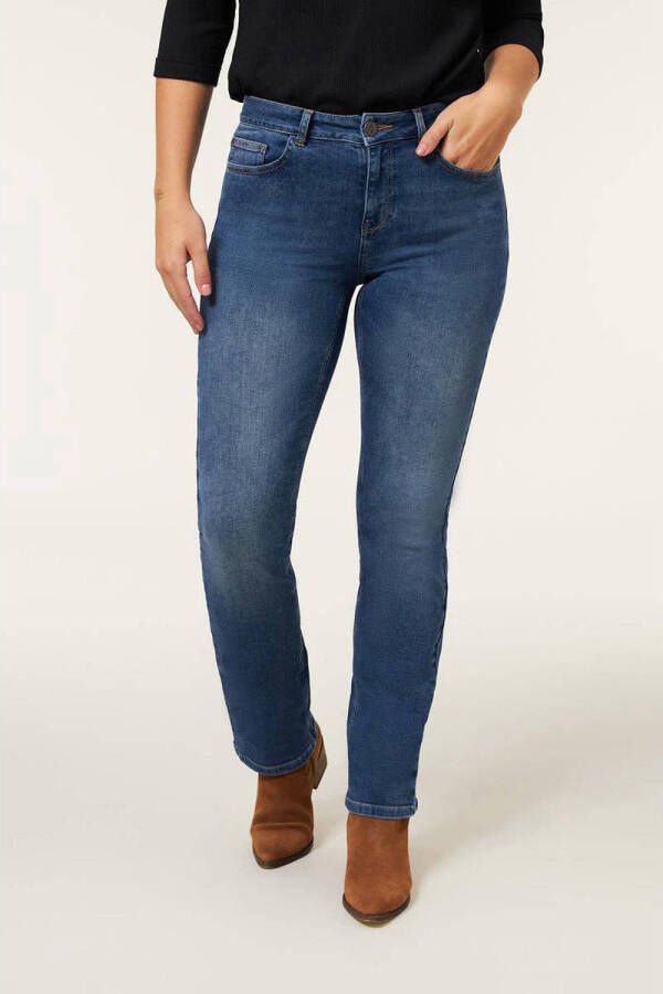 Miss Etam straight jeans Jackie medium blue denim