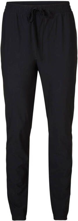 Miss Etam Lang high waist slim fit broek van travelstof zwart 36 inch