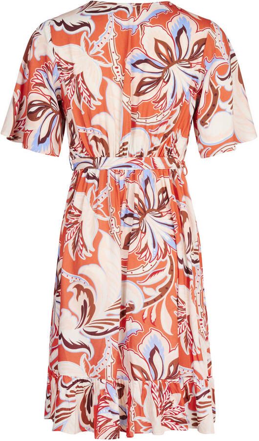 Miss Etam 100% vi bohemian zomerjurk met paisley oranje - Foto 3