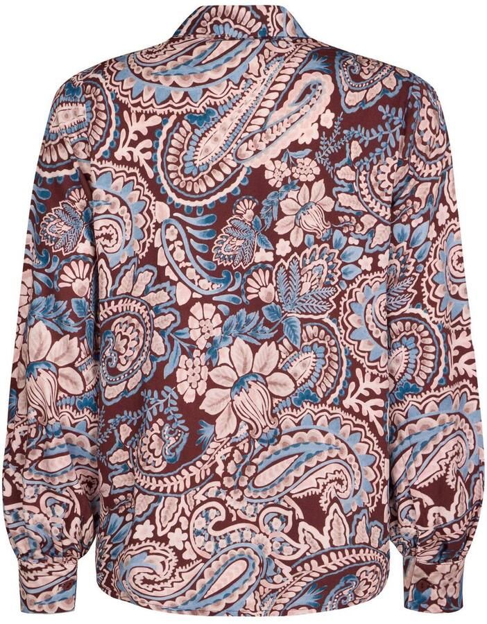 Miss Etam blouse met print donkerrood - Foto 3