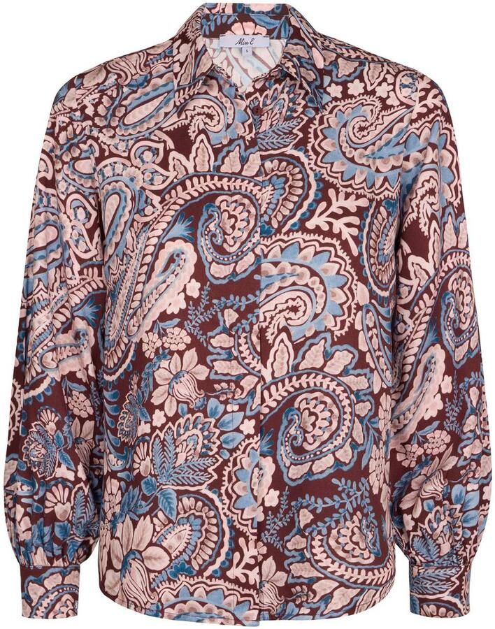Miss Etam blouse met print donkerrood - Foto 2