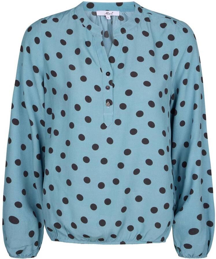 Miss Etam blouse met stippen blauw