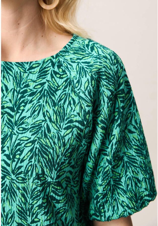 Miss Etam blousetop groen met print - Foto 2