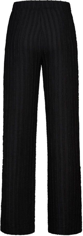 Miss Etam denim wide leg regular waist broek zwart - Foto 3