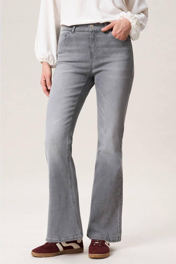 Miss Etam flared jeans grijs