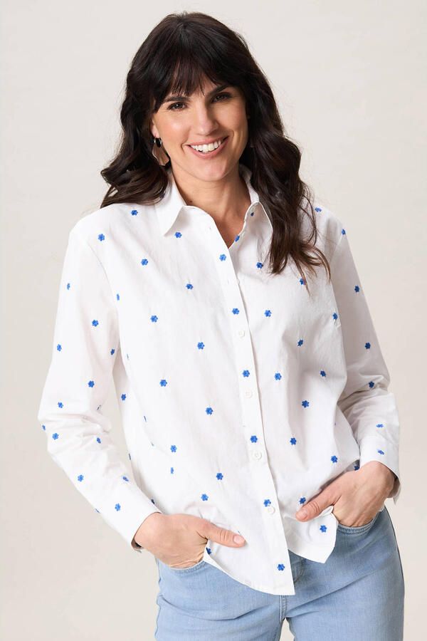 Miss Etam gebloemde blouse wit