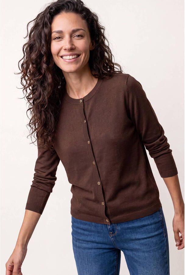 Miss Etam gebreid vest bruin
