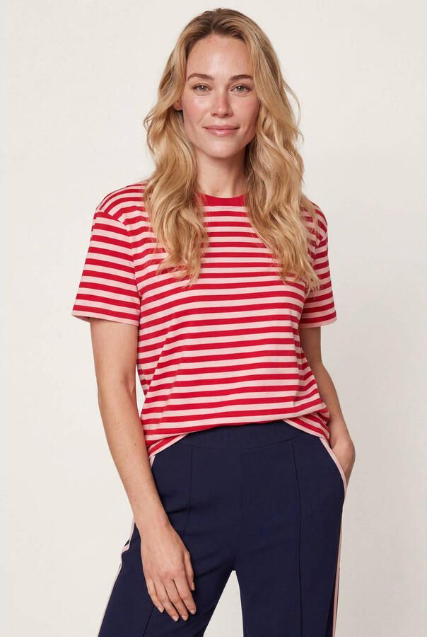 Miss Etam gestreept T-shirt rood