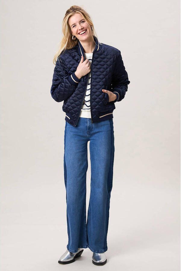 Miss Etam gewatteerde jas donkerblauw
