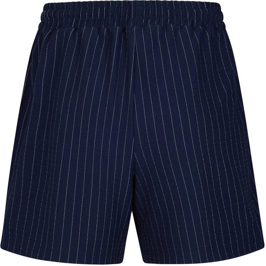 Miss Etam high waist regular fit casual gestreepte short donkerblauw