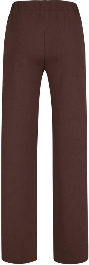 Miss Etam high waist straight leg gestreepte broek bruin - Foto 2
